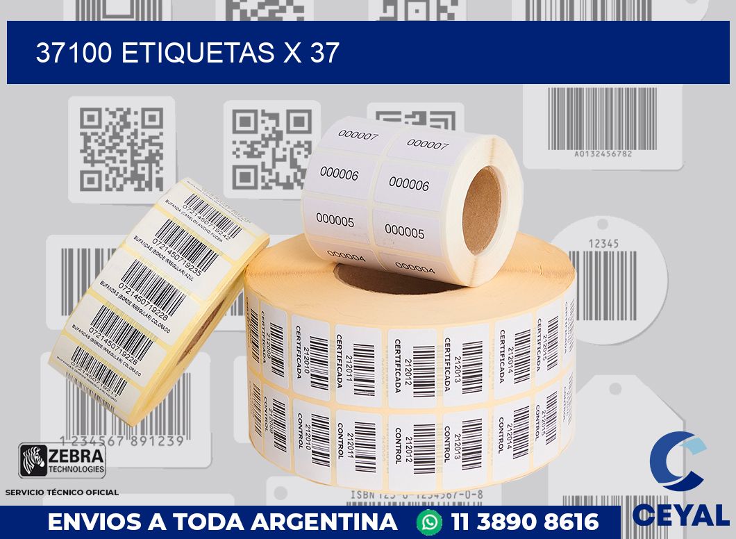 37100 Etiquetas x 37