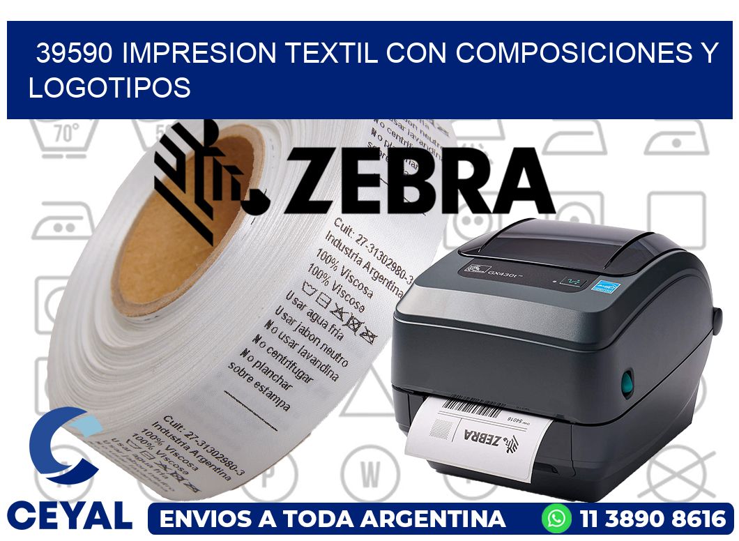 39590 IMPRESION TEXTIL CON COMPOSICIONES Y LOGOTIPOS
