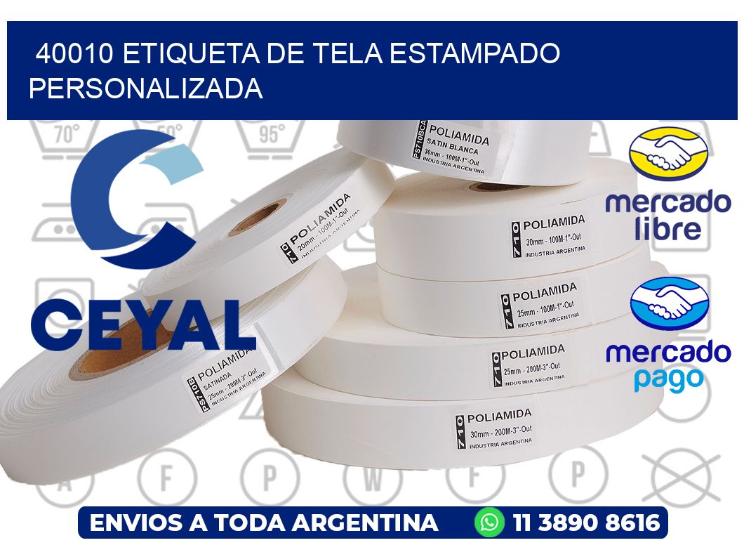 40010 ETIQUETA DE TELA ESTAMPADO PERSONALIZADA