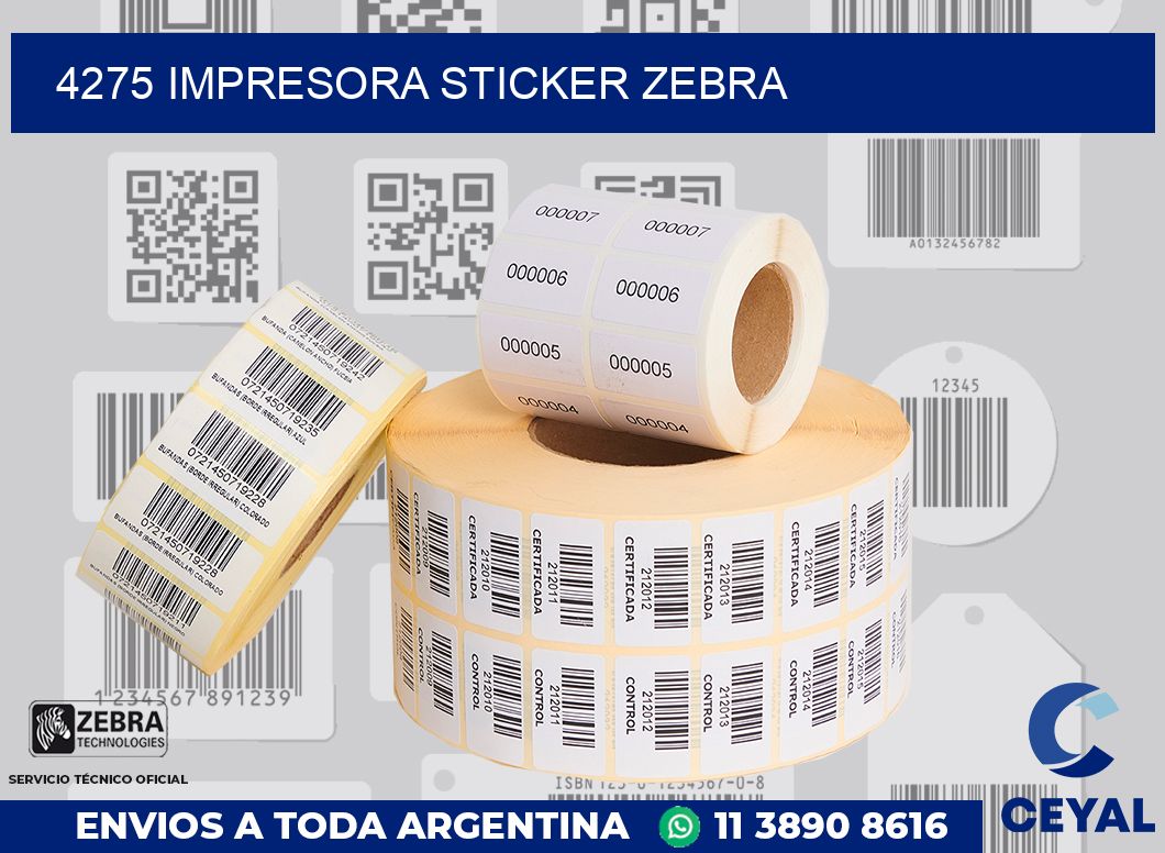 4275 impresora sticker zebra