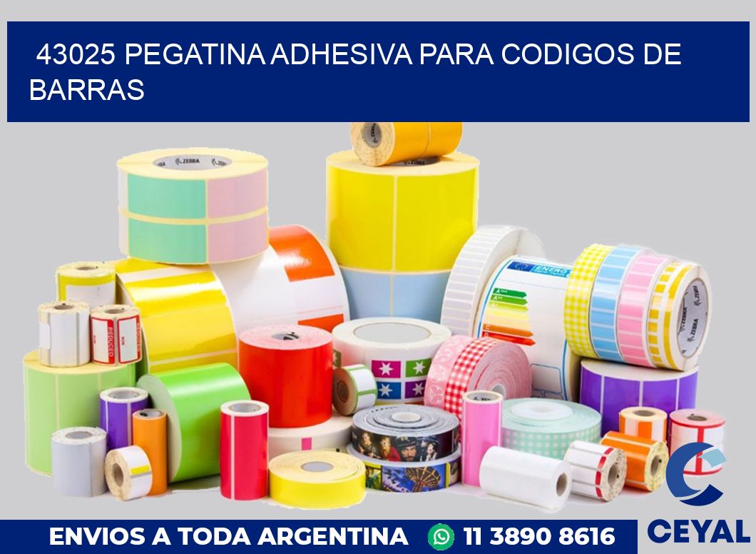 43025 PEGATINA ADHESIVA PARA CODIGOS DE BARRAS