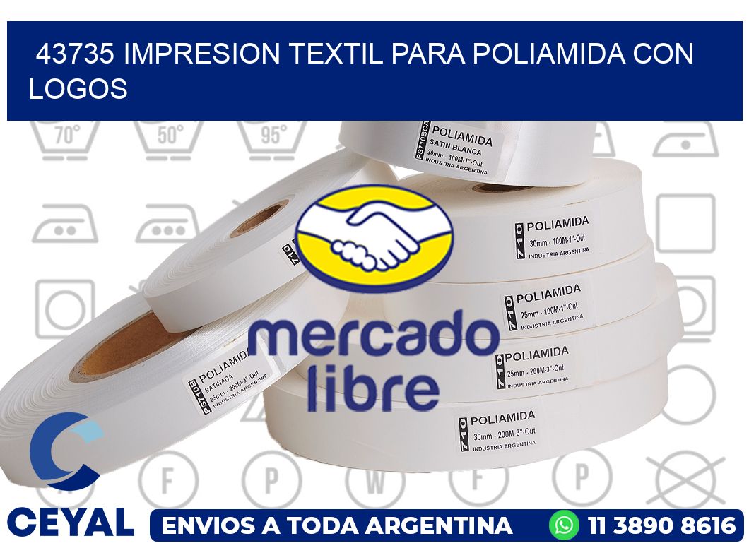 43735 IMPRESION TEXTIL PARA POLIAMIDA CON LOGOS