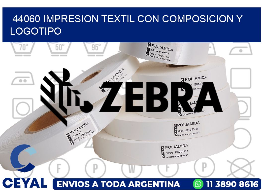 44060 IMPRESION TEXTIL CON COMPOSICION Y LOGOTIPO