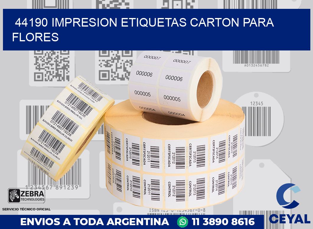 44190 IMPRESION ETIQUETAS CARTON PARA FLORES