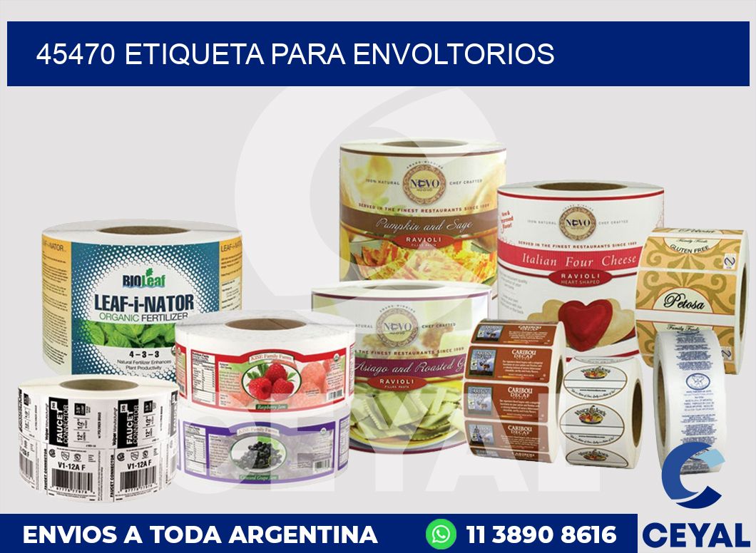 45470 ETIQUETA PARA ENVOLTORIOS