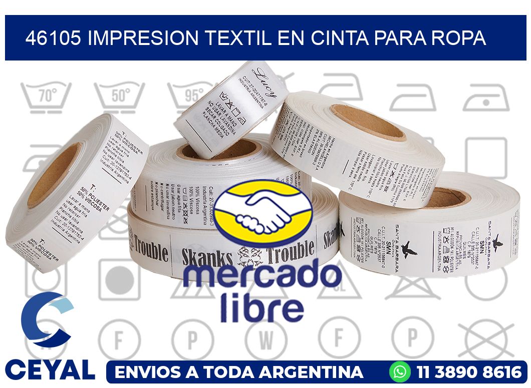 46105 IMPRESION TEXTIL EN CINTA PARA ROPA