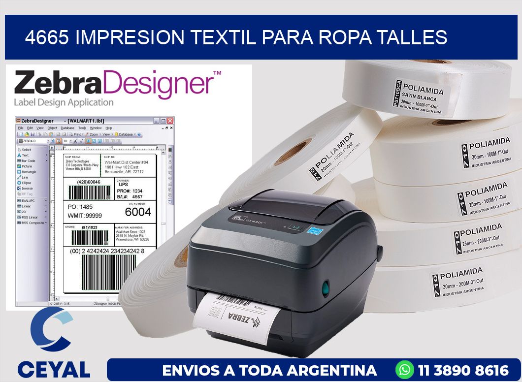 4665 IMPRESION TEXTIL PARA ROPA TALLES