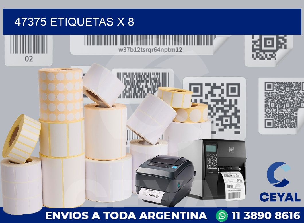 47375 Etiquetas x 8