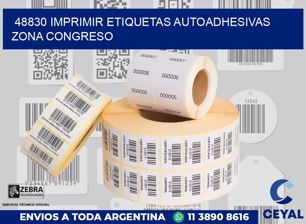 48830 IMPRIMIR ETIQUETAS AUTOADHESIVAS ZONA CONGRESO
