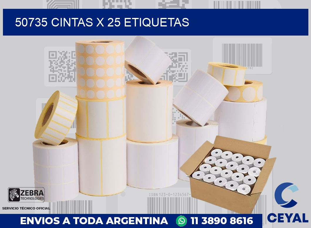 50735 cintas x 25 etiquetas