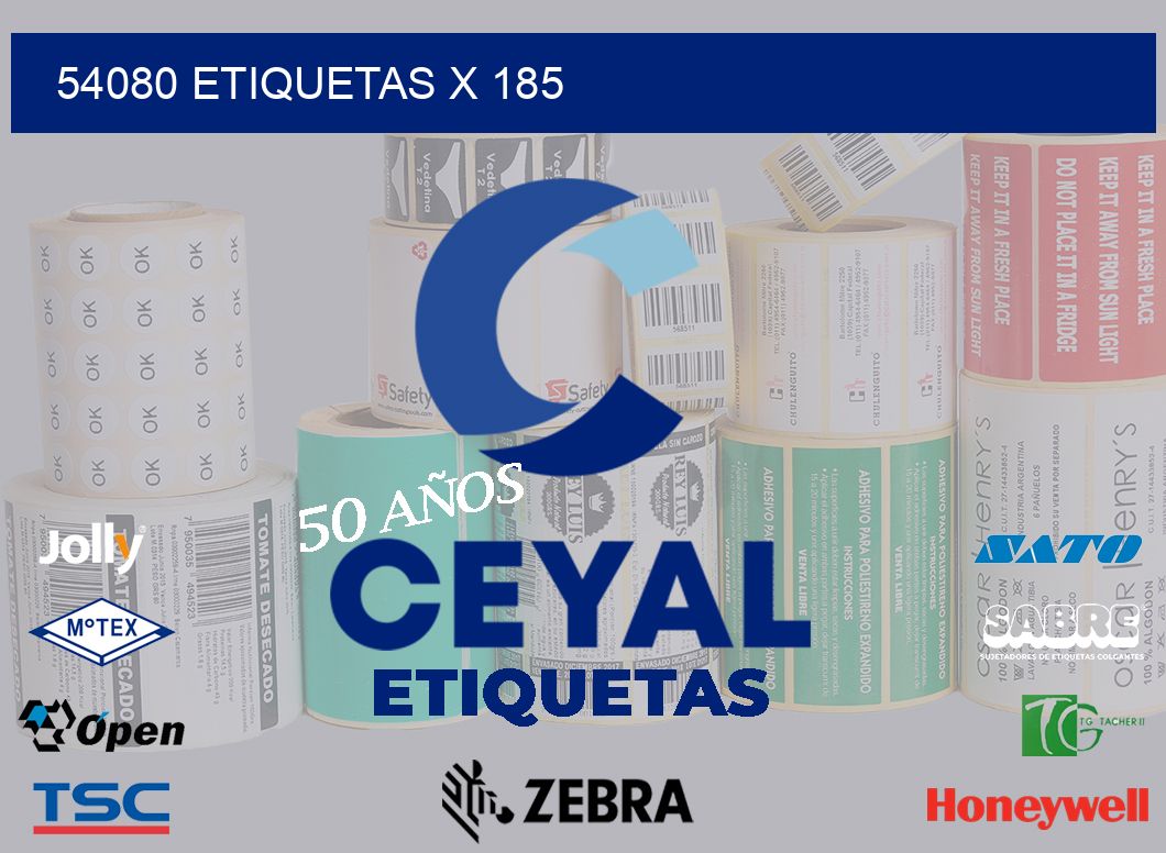 54080 Etiquetas x 185