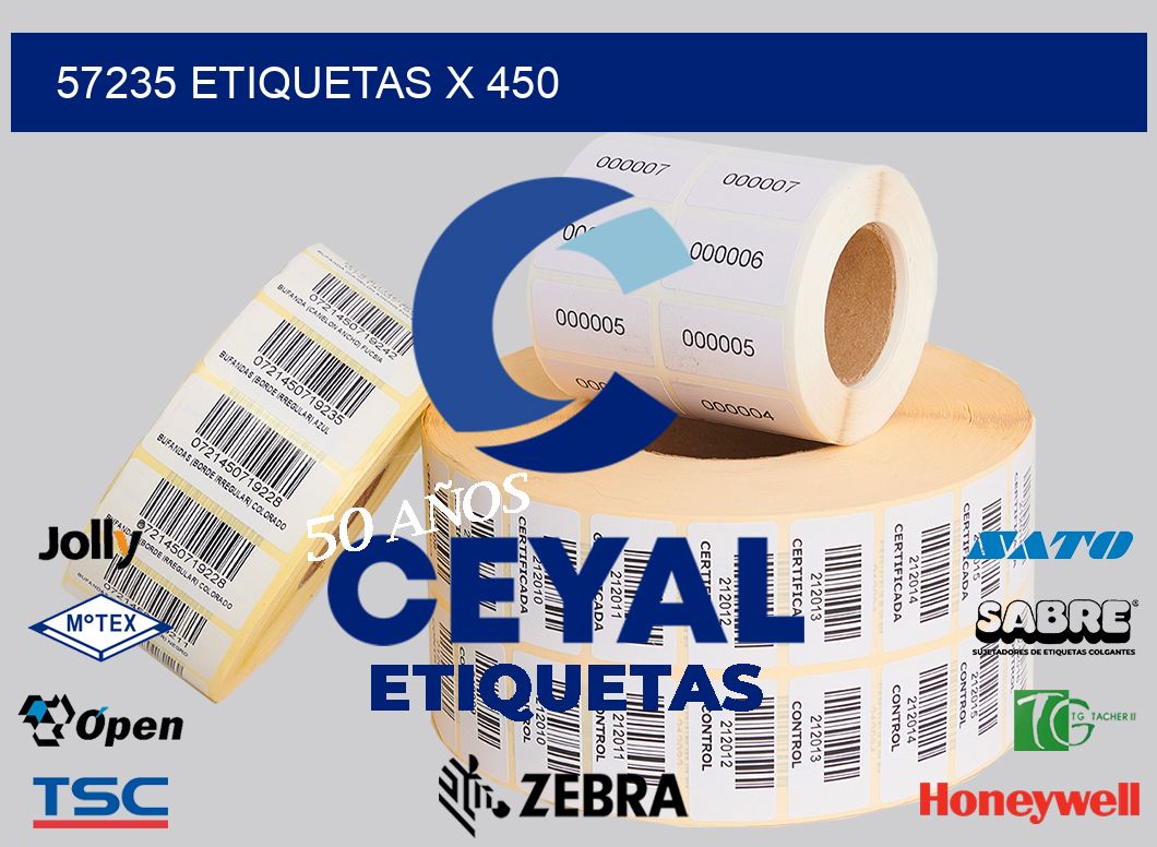 57235 Etiquetas x 450