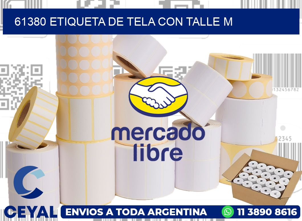 61380 ETIQUETA DE TELA CON TALLE M