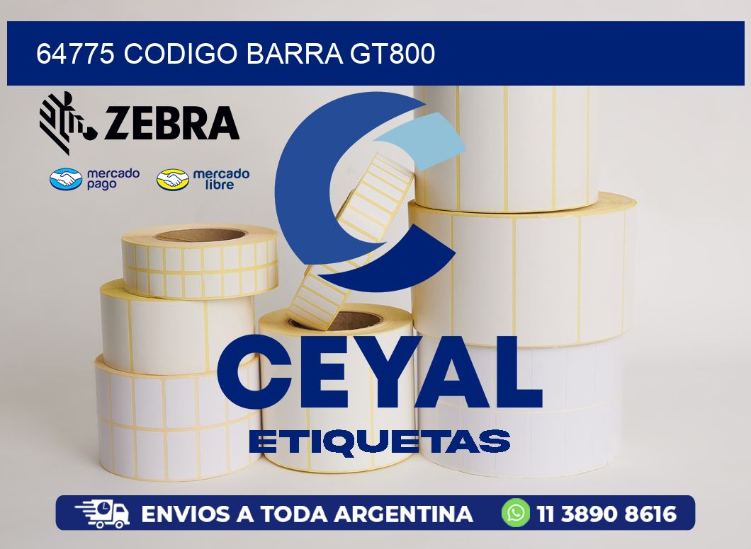 64775 CODIGO BARRA GT800