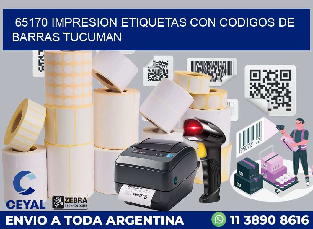 65170 IMPRESION ETIQUETAS CON CODIGOS DE BARRAS TUCUMAN