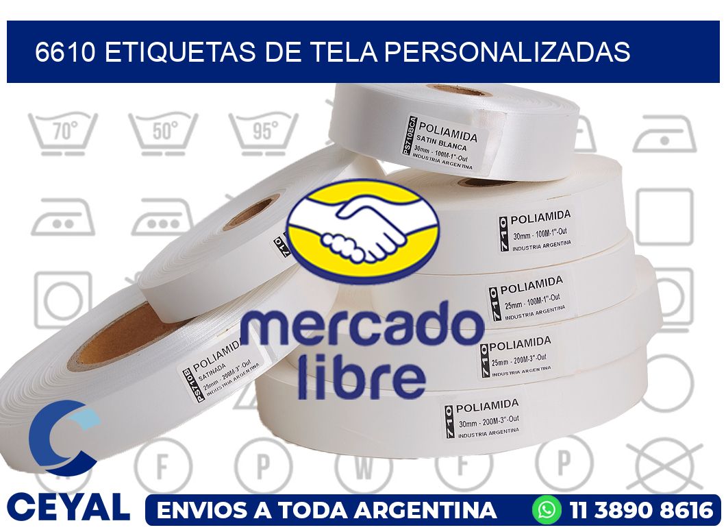 6610 ETIQUETAS DE TELA PERSONALIZADAS