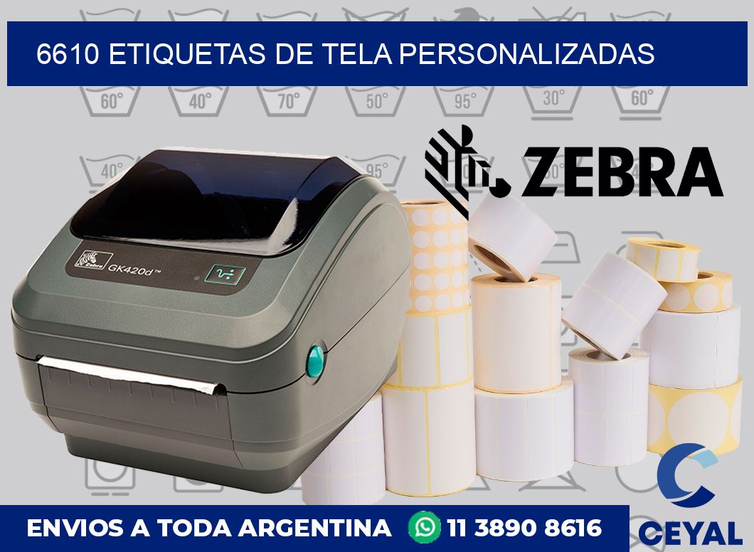 6610 ETIQUETAS DE TELA PERSONALIZADAS