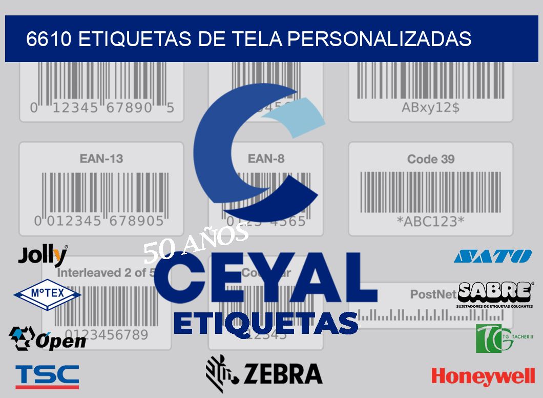6610 ETIQUETAS DE TELA PERSONALIZADAS