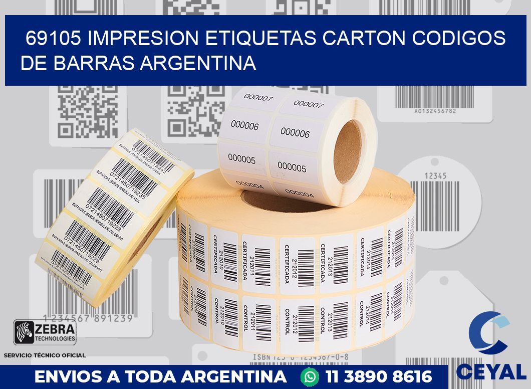 69105 IMPRESION ETIQUETAS CARTON CODIGOS DE BARRAS ARGENTINA