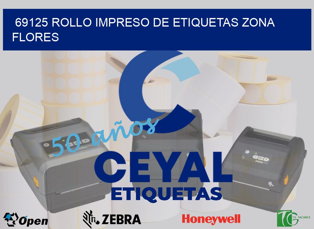 69125 ROLLO IMPRESO DE ETIQUETAS ZONA FLORES