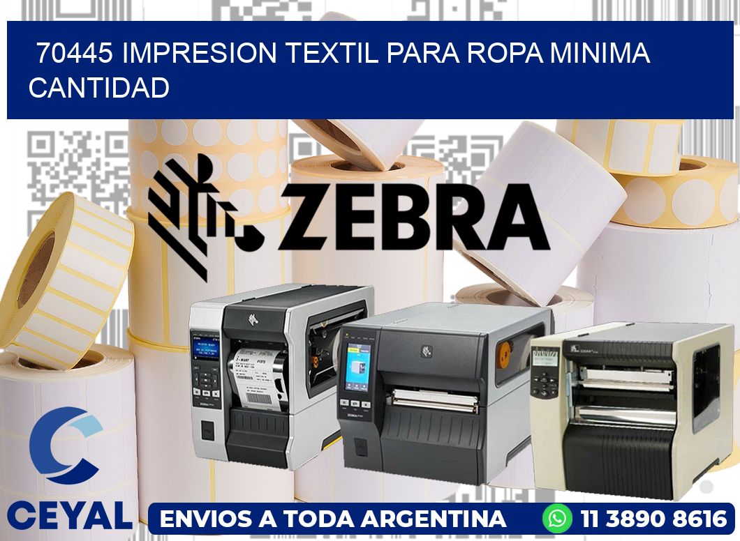 70445 IMPRESION TEXTIL PARA ROPA MINIMA CANTIDAD