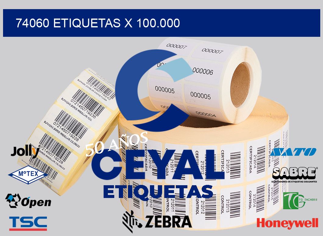 74060 Etiquetas x 100.000