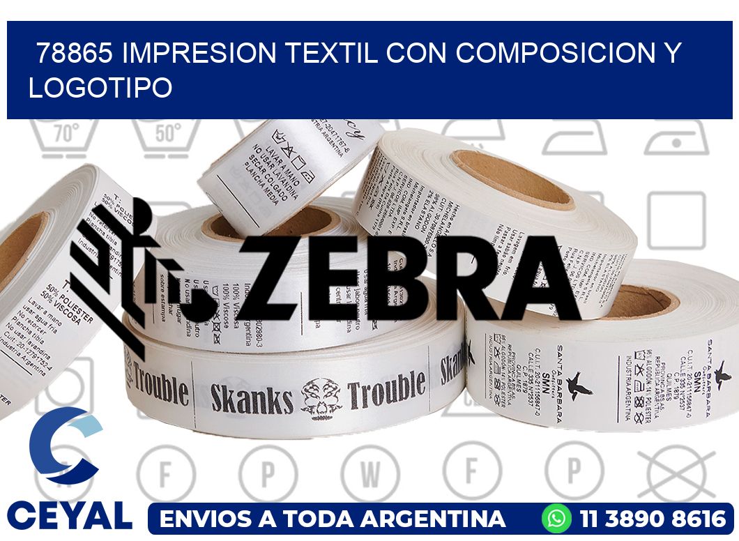 78865 IMPRESION TEXTIL CON COMPOSICION Y LOGOTIPO