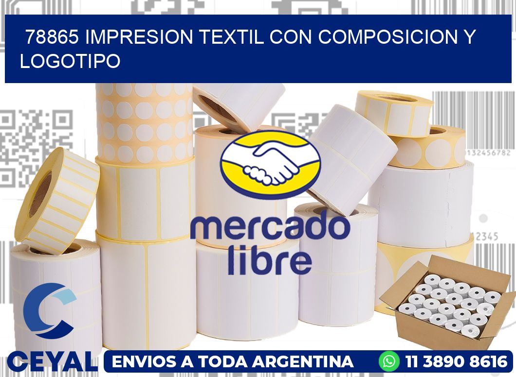 78865 IMPRESION TEXTIL CON COMPOSICION Y LOGOTIPO