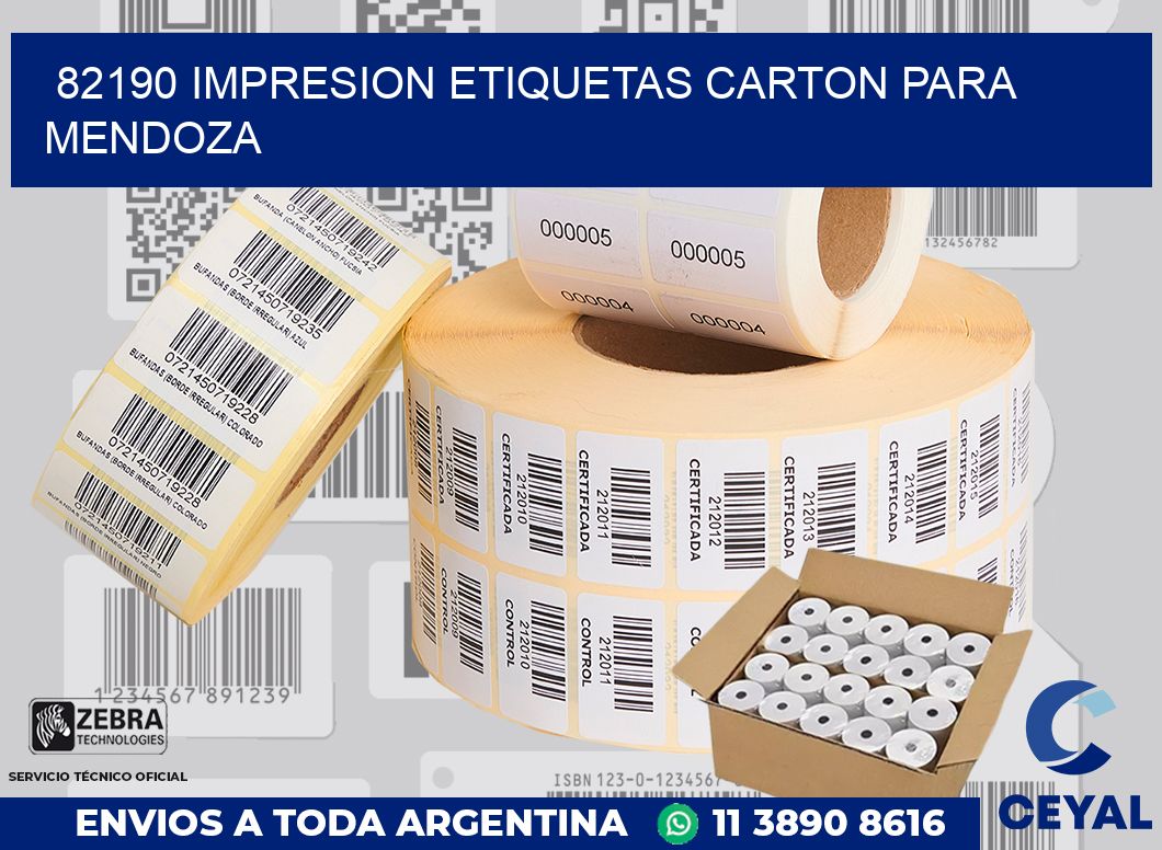 82190 IMPRESION ETIQUETAS CARTON PARA MENDOZA