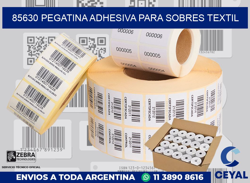85630 PEGATINA ADHESIVA PARA SOBRES TEXTIL