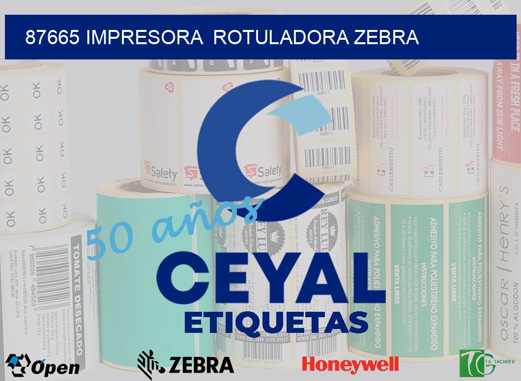 87665 impresora  rotuladora zebra