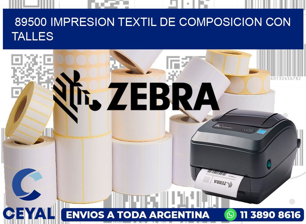89500 IMPRESION TEXTIL DE COMPOSICION CON TALLES