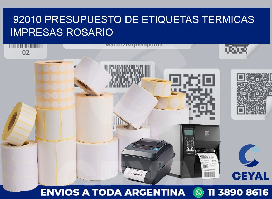 92010 PRESUPUESTO DE ETIQUETAS TERMICAS IMPRESAS ROSARIO