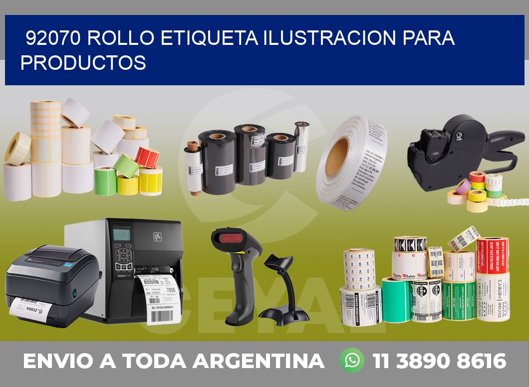 92070 ROLLO ETIQUETA ILUSTRACION PARA PRODUCTOS