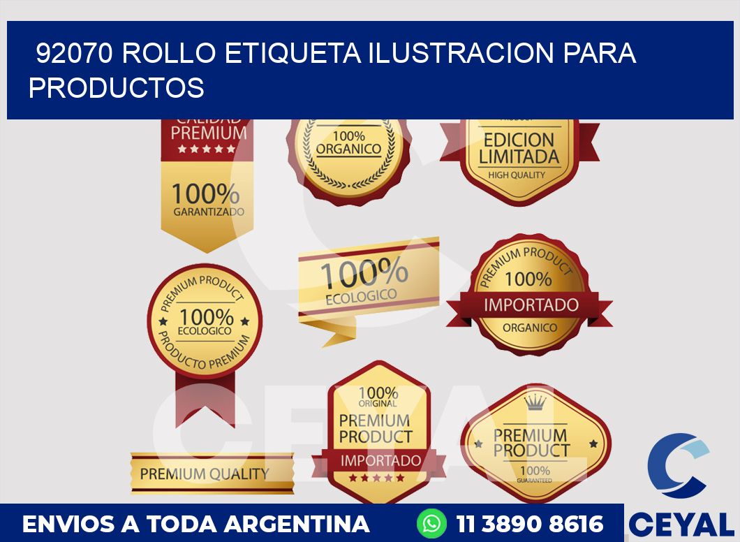 92070 ROLLO ETIQUETA ILUSTRACION PARA PRODUCTOS