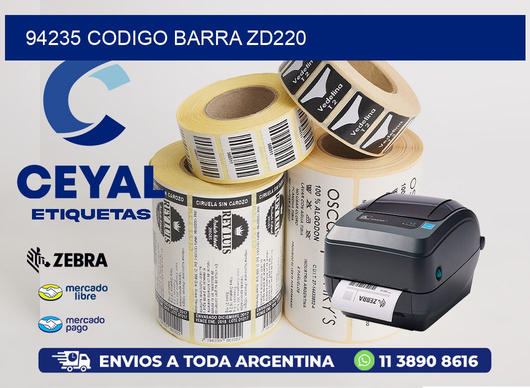 94235 CODIGO BARRA ZD220