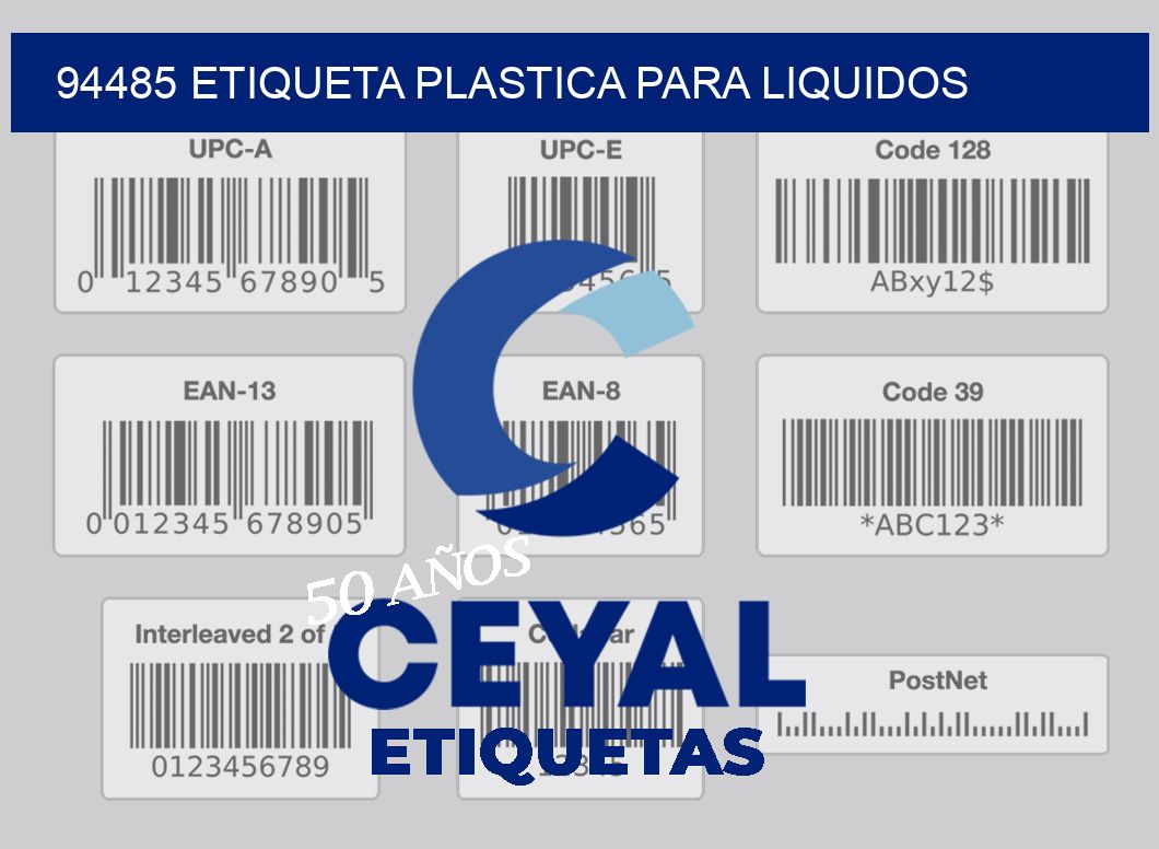 94485 ETIQUETA PLASTICA PARA LIQUIDOS