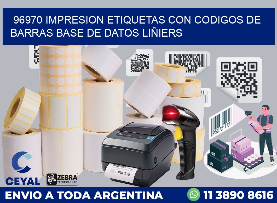 96970 IMPRESION ETIQUETAS CON CODIGOS DE BARRAS BASE DE DATOS LIÑIERS