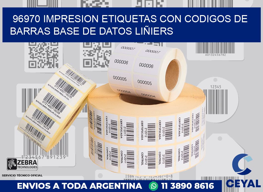 96970 IMPRESION ETIQUETAS CON CODIGOS DE BARRAS BASE DE DATOS LIÑIERS