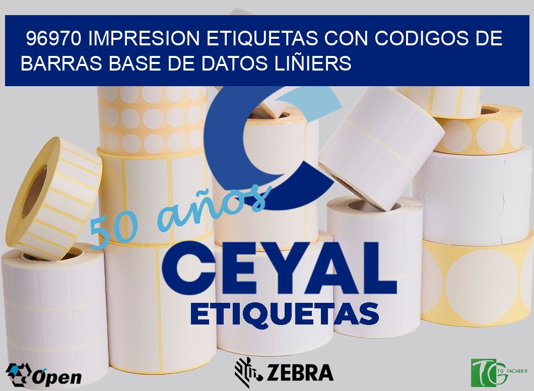 96970 IMPRESION ETIQUETAS CON CODIGOS DE BARRAS BASE DE DATOS LIÑIERS