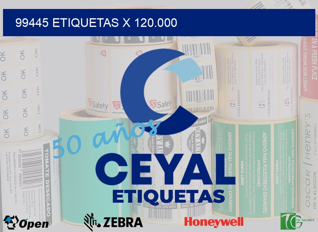 99445 Etiquetas x 120.000