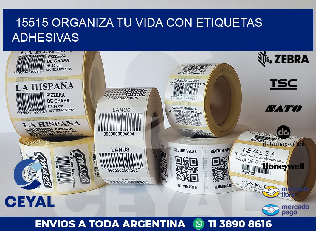 15515 ORGANIZA TU VIDA CON ETIQUETAS ADHESIVAS