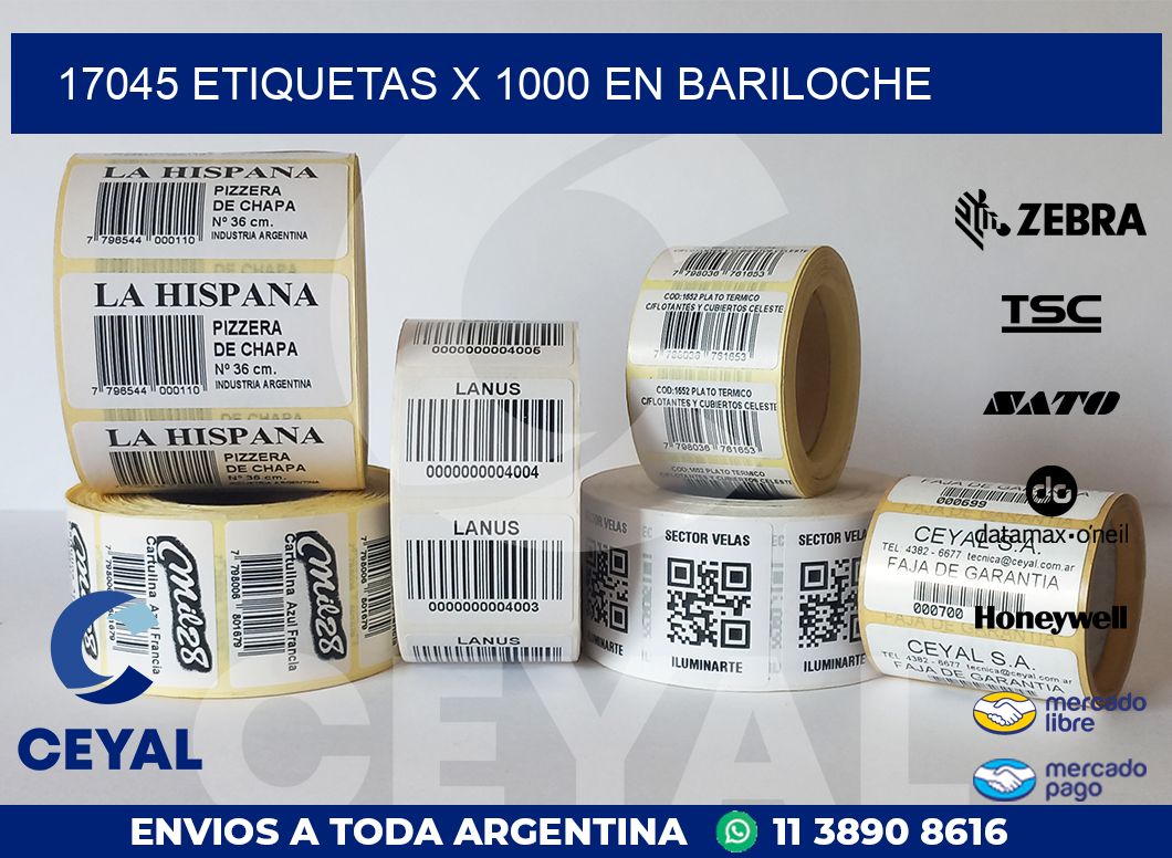 17045 ETIQUETAS X 1000 EN BARILOCHE