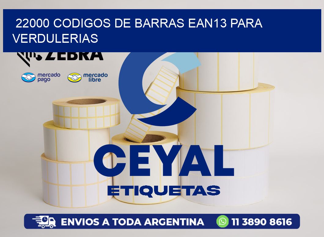 22000 CODIGOS DE BARRAS EAN13 PARA VERDULERIAS