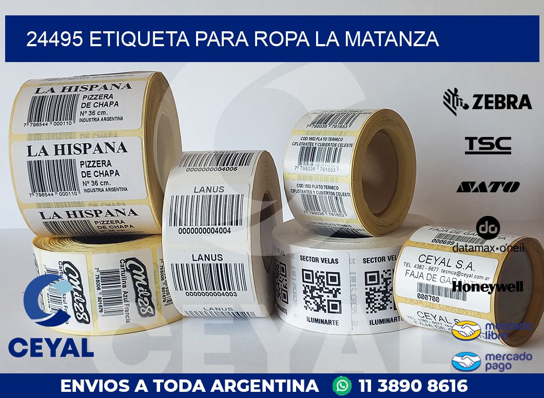 24495 ETIQUETA PARA ROPA LA MATANZA