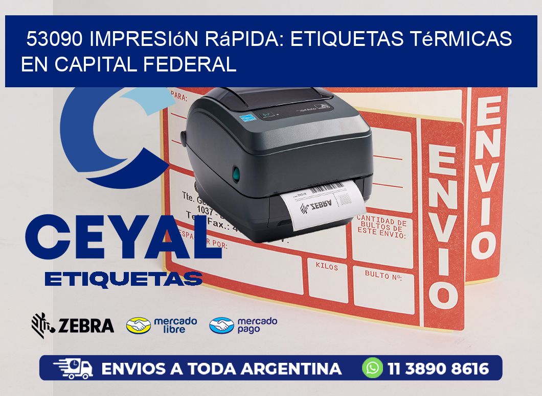 53090 Impresión Rápida: Etiquetas Térmicas en Capital Federal