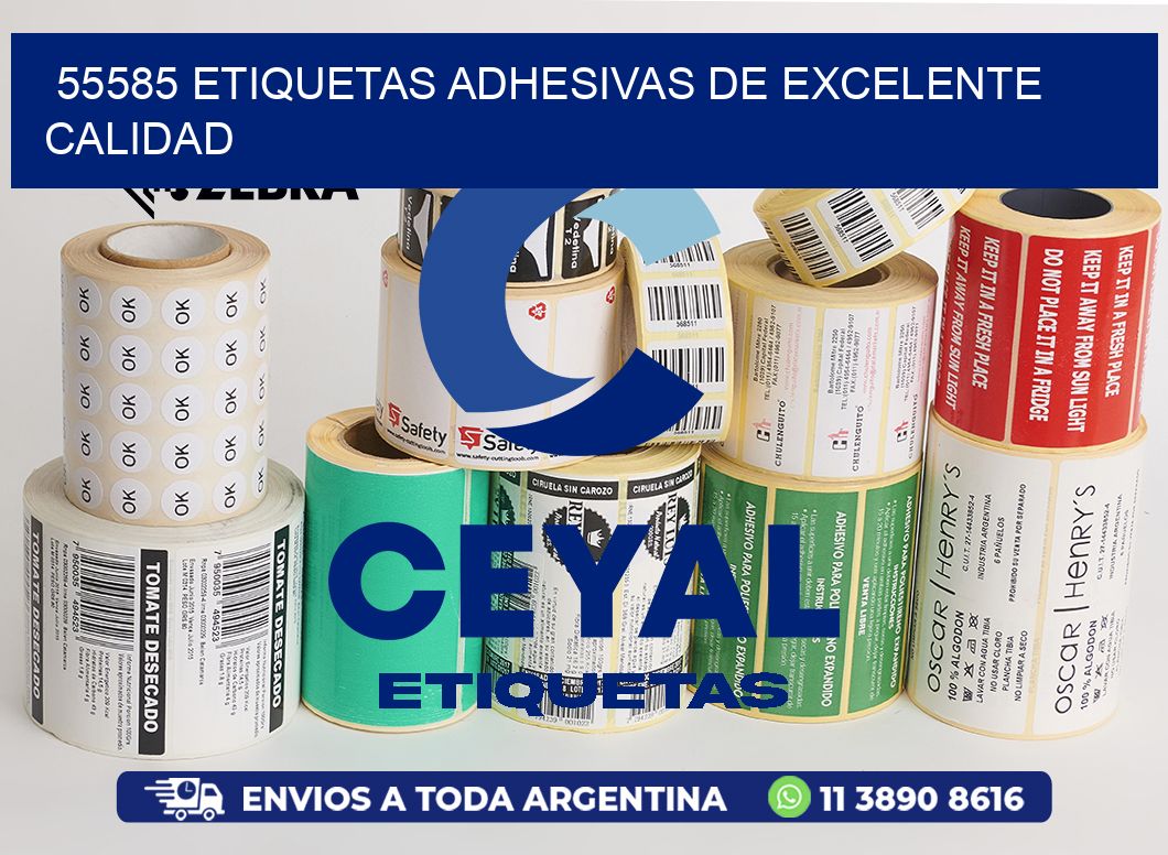 55585 ETIQUETAS ADHESIVAS DE EXCELENTE CALIDAD