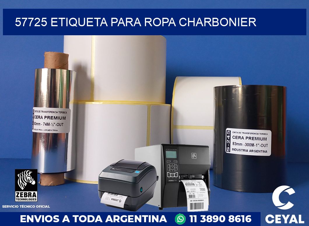 57725 ETIQUETA PARA ROPA CHARBONIER