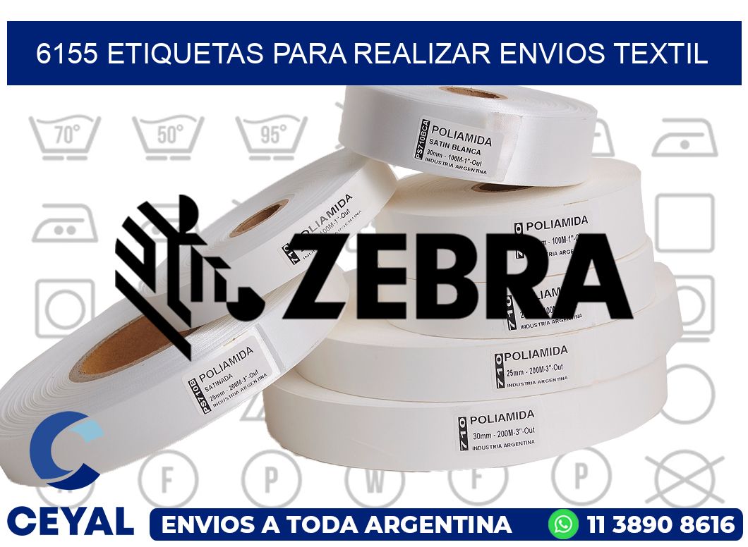 6155 ETIQUETAS PARA REALIZAR ENVIOS TEXTIL