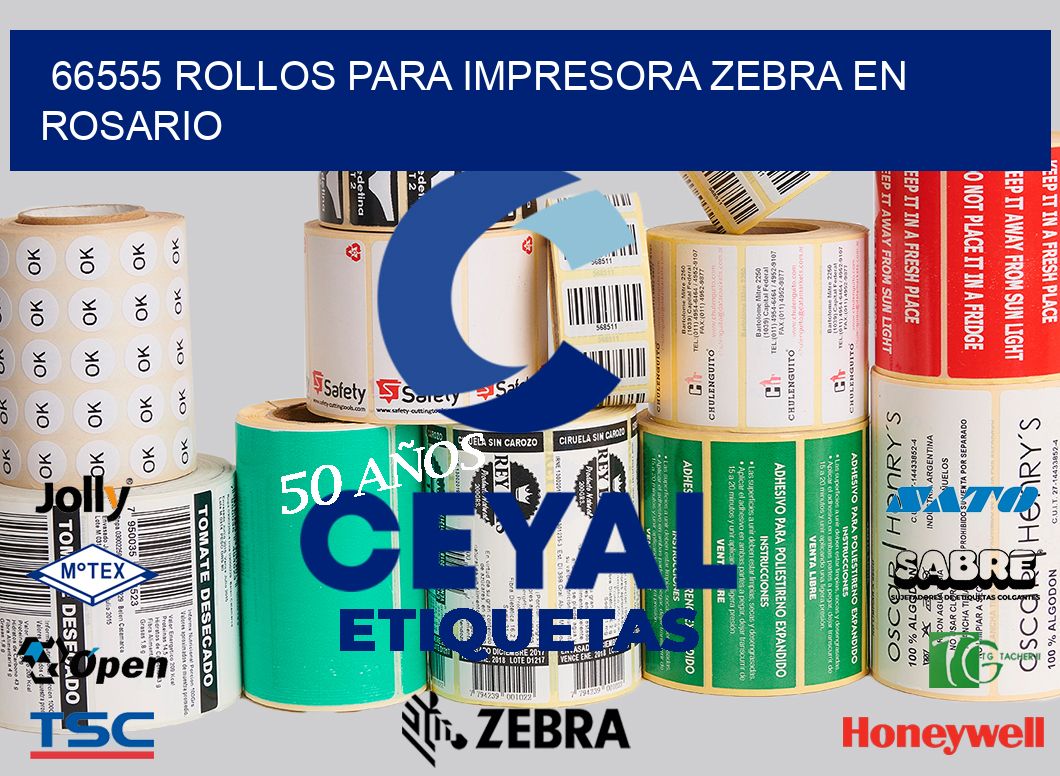 66555 ROLLOS PARA IMPRESORA ZEBRA EN ROSARIO